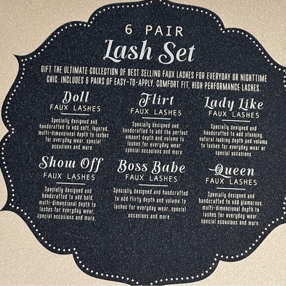 Makeup Beauty Assorted Styles   Six Pairs Lash Set Kit   New in Box - Picture 2 of 10